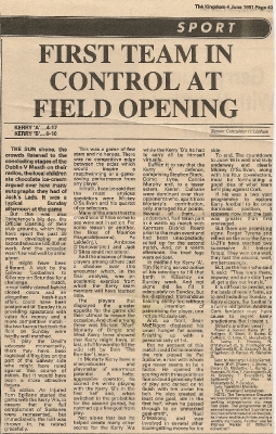 Templenoe GAA Grounds Opening 1991_1